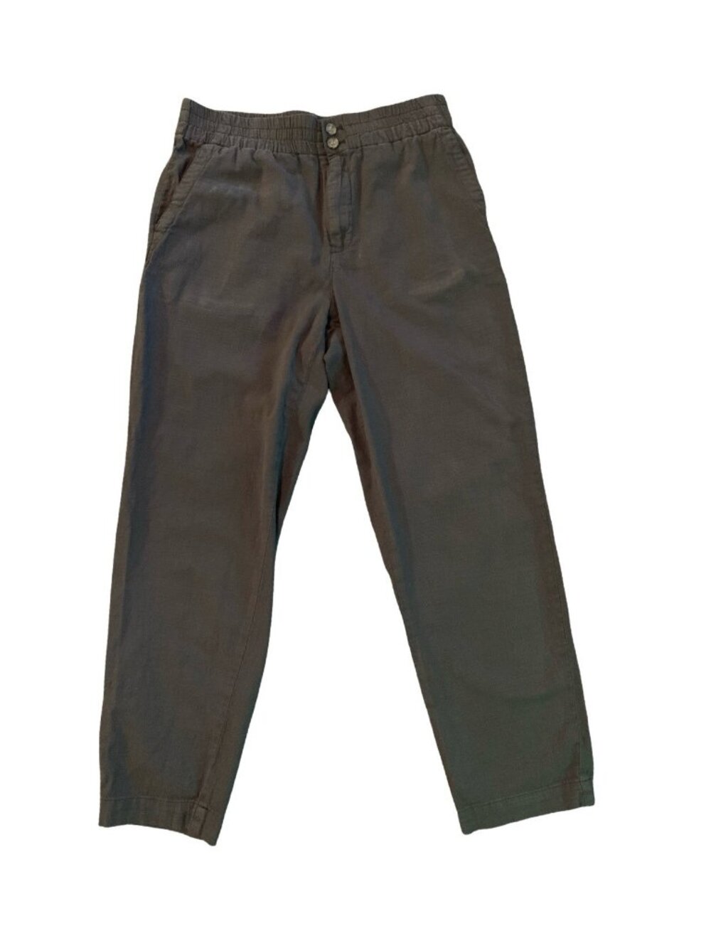 Marine Layer Allison Pant Women Tencel Zipper Button Fly Elastic Back  blue Sz S